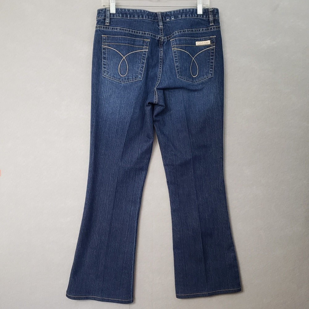 Calvin Klein Jeans 10 Bootcut Blue Dark Wash Stretch Denim Y2K Classic VTG Retro